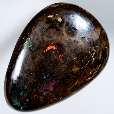 SOLID BOULDER OPAL Sparkling bright fire amongst patterned boulder opal SEE VIDEO